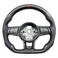 Volant de voiture en fibre de carbone pour Volkswagen GOLF POLO MK6 et MK7, volant avec écran LED, amélioration de l'intérieur de la voiture