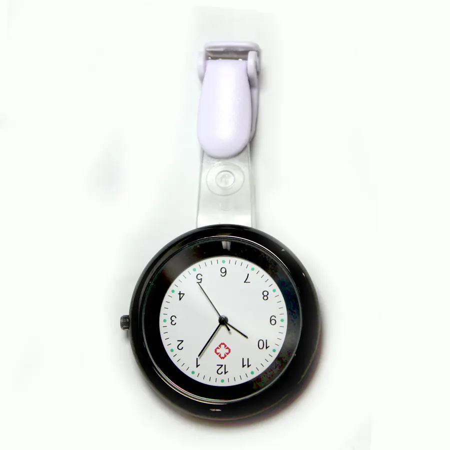 새로운 빛나는 금속 소재 클립 다채로운 간호사 포켓 시계