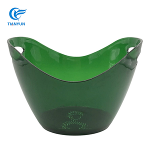 Thiết Kế Mới Tùy Chỉnh Nhựa Xô Đá Màu Đen Rượu Vang Bia Nước Đá Bồn Tắm 8L Rượu Vang Xô Đá Cho Câu Lạc Bộ - Product Image 3