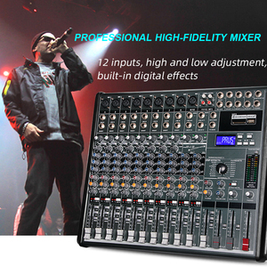 Nouveauté EG1222SD Console de mixage audio professionnelle avec 16 effets intégrés, réverbération, lecture MP3, 12 canaux, mixage numérique DJ - Product Image 5