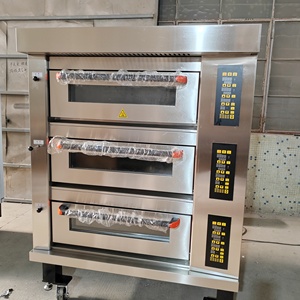 صينية خبز صناعية تجارية كبيرة 3 سطح 9 نماذج مختلفة لفرن البيتزا والشواء خبز كهربائي ، - Product Image 6