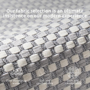 Alfombra de baño rectangular de fibra de poliéster absorbente y antideslizante para uso en inodoros y baños - Product Image 5