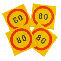 Autocollant de signalisation routière personnalisé en sérigraphie, qualité diamant, réfléchissant, avec numéro, panneau de limitation de vitesse, sécurité routière, signalisation de rue