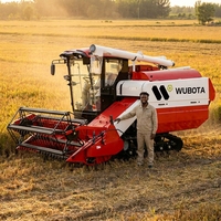 Nouvelle moissonneuse-batteuse automotrice professionnelle à chenilles en caoutchouc pour la récolte du riz et des céréales dans les rizières, à vendre
