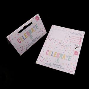 Étiquettes à balançoire en carton blanches, avec Logo de chien mignon, impression personnalisée, en carton blanc, Center repliable, pour emballage Bandana, 50 pièces - Product Image 1