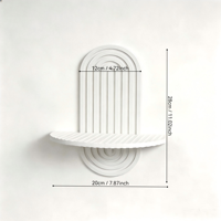 Étagère murale en forme d'arche arc-en-ciel, étagère murale flottante décorative, étagère murale moderne bohème pour la décoration de la maison, chambre à coucher, salon, chambre d'enfant