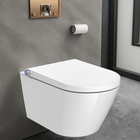 Confortable eau chaude lavage bidet douche toilette télécommande mur accroché toilette intelligente