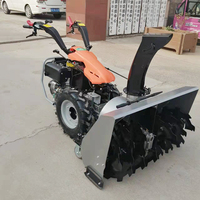 Balayeuse à neige à essence fiable, compacte, autoportée, à brosse rotative pour le nettoyage des routes agricoles, des parkings et des trottoirs