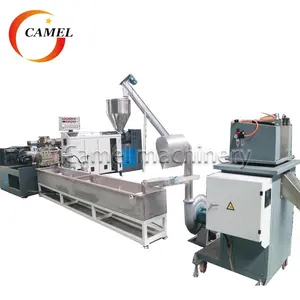 Double stage granulator Single screw PE PP bottle flake film bag pelletizing machine