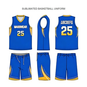 Maillots de basket-ball imprimés sur mesure, nom de l'équipe personnalisé, numéro, logo, durable, 100% polyester, maille sans manches, respirant - Product Image 2