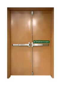 Porte en acier ignifugée homologuée UL 10C, porte métallique creuse ignifugée commerciale avec cadre et quincaillerie pour projets de construction - Product Image 6