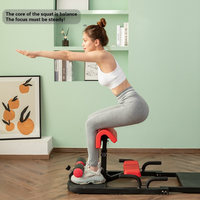 POWER MAX S-9 Appareil d'entraînement abdominal, des hanches et des jambes unisexe moderne, machine à squats multifonctionnelle, équipement de musculation en acier et mousse