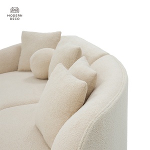Nouveau canapé moderne en tissu beige canapé de salon ensemble de meubles modulaire personnalisé canapé incurvé salon - Product Image 4