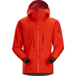 Veste décontractée pour hommes vestes de randonnée noires 2024 veste coupe-vent personnalisée à capuche imperméable à l'eau pour hommes
