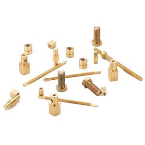 Copper Screw Square Shape Precision Machining Parts For CNC Lathe Custom <b>Hardware</b> Components - Product Image 1