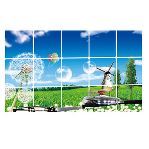 Tulip Oil Proof <b>Wall</b> <b>Stickers</b> AY3008 PVC 3D Rectangle Home <b>Decoration</b> - Product Image 5