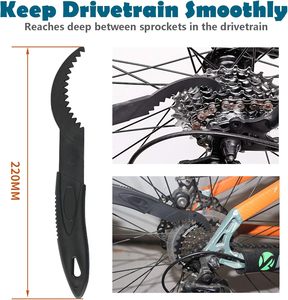 <span class=keywords><strong>Kit</strong></span> de <span class=keywords><strong>Limpieza</strong></span> para <span class=keywords><strong>Bicicleta</strong></span> de 4 Piezas - Limpiador de Cadena y Juego de Cepillos, Apto para Bicicletas de Montaña, <span class=keywords><strong>Carretera</strong></span>, BMX, Transmisión, Engranajes y Casetes - Product Image 5