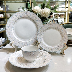 Cheap Price Nordic Pastoral Style Floral Kitchen Accessories Ceramic Dinnerware Plates With Floral - Product Image 1