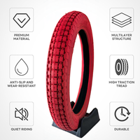 Pneu de moto sur mesure 350-19 T286 Rouge Vif 8PR Haute Visibilité pour Motocross et Traces Forestières Techniques