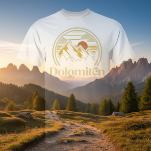 Camiseta de senderismo de las montañas Dolomiten, diseño retro, unisex, talla para adultos - Product Image 3