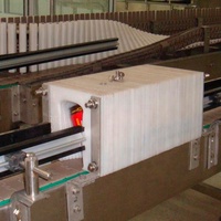 Retourneur de bouteilles et de canettes à 360, 180, 90 degrés pour le maniement de boissons liquides, avec mouvement vertical pour machines de remplissage et de découpe