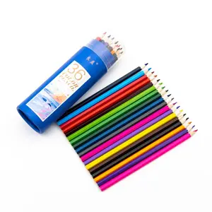Fournitures scolaires crayon de couleur en plastique en gros pour étudiants crayons crayon personnalisé