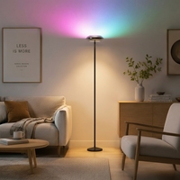 Lámpara de Pie RGB de 16 Millones de Colores, con Atenuación Continua y Control Remoto, Lámpara LED Moderna para el Hogar y Sala de Juegos