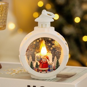 Christmas Retro <b>Night</b> <b>Lights</b> Round LED Warm White Battery Operated Tabletop Decorations For Holiday Party - Product Image 2