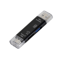 Adaptador OTG Multifuncional USB 2.0 de Alta Velocidad, Lector de Tarjetas Micro USB/USB/Tipo-C Externo, Compatible con Tarjetas TF, Transferencia de Datos USB JAYA