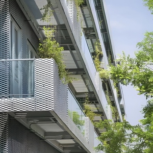 Mur-rideau moderne en métal expansé d'aluminium avec motif diamant et surface anodisée pour l'extérieur des bâtiments - Product Image 1