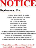 Frenzybro 14 pièces Bras de suspension avant en gros Kit de suspension pour voitures Chevy Trailblazer GMC Envoy 04-07 2002-2003