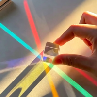 Attrape-soleil X-Cube, prisme en verre dichroïque RGB, cube arc-en-ciel, ornement de bureau, décoration d'intérieur, cadeau créatif