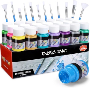 <span class=keywords><strong>Pintura</strong></span> de tela de arte profesional, juego de alta calidad de 21 colores (30ml cada uno), juego de <span class=keywords><strong>pintura</strong></span> de tela, tela impermeable para zapatos, <span class=keywords><strong>pintura</strong></span> de tela - Product Image 1