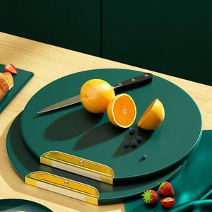 Planche à découper ronde verticale, planche à découper pour fruits, planche à découper ronde en PE anti-moisissure utilisable des deux côtés. - Product Image 2