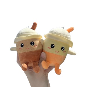Creative Milk Teacup Plushie Doll Soft Boba Key Chains Plush Backpack Pendant Cute Accessories Stuffed Toy Boba Plushie Keychain