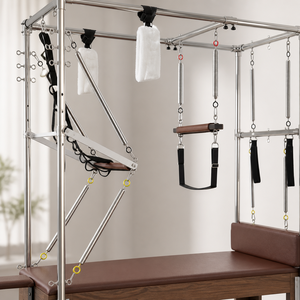 โต๊ะพิลาทิส Cadillac Trapeze ทำจากไม้วอลนัท คุณภาพระดับพาณิชย์ สำหรับสตูดิโอมืออาชีพ พร้อมสปริงและสายรัด - Product Image 6