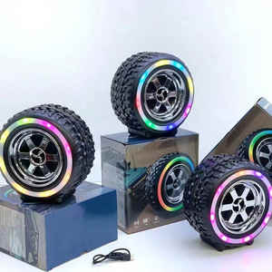 Fabbrica in Stock Car Wheel Design scatola audio portatile 5W Bass TF Card IPX4 impermeabile altoparlante regalo promozionale - Product Image 2