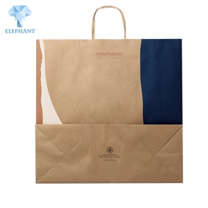 Custom logo Size Package Paper Handle Kraft Paper Shopping Bag Paper Bag - Product Image 1