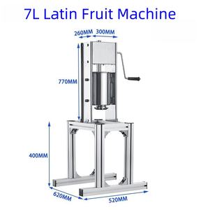 Manual <span class=keywords><strong>de</strong></span> acero inoxidable <span class=keywords><strong>de</strong></span> alta resistencia, churrera española, máquina <span class=keywords><strong>de</strong></span> churros vertical operada a <span class=keywords><strong>mano</strong></span> para hacer frutas latinas - Product Image 5