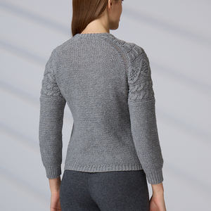 Pullover <b>Sweater</b> Manufacturer Custom Logo Cable Knit Long Sleeve Crew Neck Jumpers <b>Sweater</b> - Product Image 6