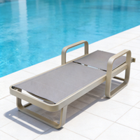 Chaise longue pliante en aluminium minimaliste moderne, très vendue, en forme de S, empilable, pour bronzer en plein air, YIJUN