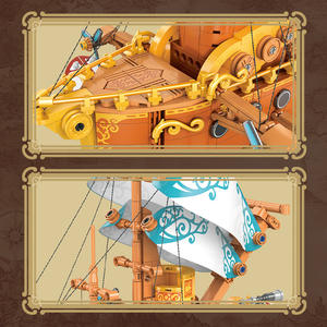 JIESTAR JJ9176 1864 ชิ้น ชุดเรือจำลอง ซีรีส์เรือ<span class=keywords><strong>ไอ</strong></span>น้ำแฟนตาซี ของตกแต่ง บล็อกต่อ<span class=keywords><strong>แบบ</strong></span>เทคนิค ของเล่นเสริมพัฒนาการ ของขวัญเทศกาล - Product Image 5