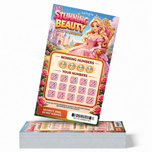 Tarjetas Rasca y Gana Ecológicas con Logotipo Empresarial Personalizado, Impresión Digital de Alta Definición, Patrón de Boletos de Lotería - Product Image 1