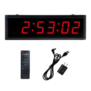 ZX 2.3 Inch 6 Chữ Số LED Trường Kỹ Thuật Số Lớp Học Đồng Hồ Treo Tường Không Dây IR Điều Khiển Từ Xa 12H/24H Thời Gian Hiển Thị Phòng Tập Thể Dục Thể Thao Hẹn Giờ - Product Image 3