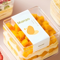 Boîte de rangement carrée pour gâteaux et bonbons en plastique recyclable de qualité alimentaire de 8,5 cm avec couvercle transparent, option de logo personnalisé, emballage en vrac