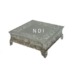 Embossed Design Restaurant Tableware Decoration Cup <b>Cake</b> <b>Server</b> Stand In Nickel plated Finishing For Tableware decoration - Product Image 2