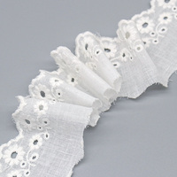 Usine en gros oeillet 5cm 100% coton couture personnalisé dentelle garniture à la main dentelle bordure pour robe