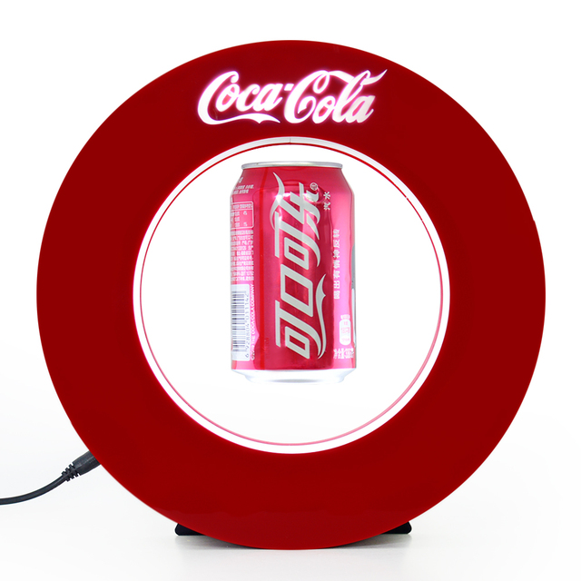 Led Light Drink Water Magnetic Levitating Floating Beer Can Bottle Display