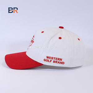 链条刺绣字母双色帽子弧形帽檐运动帽纯色五片式结构棒球帽 - Product Image 5