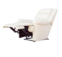 Canapé d'hôtel convertible moderne haut de gamme en cuir synthétique blanc, fauteuil d'appoint à accoudoirs en bouclette, style transitionnel d'angle